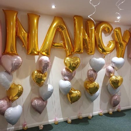 birthday balloon decorations with name